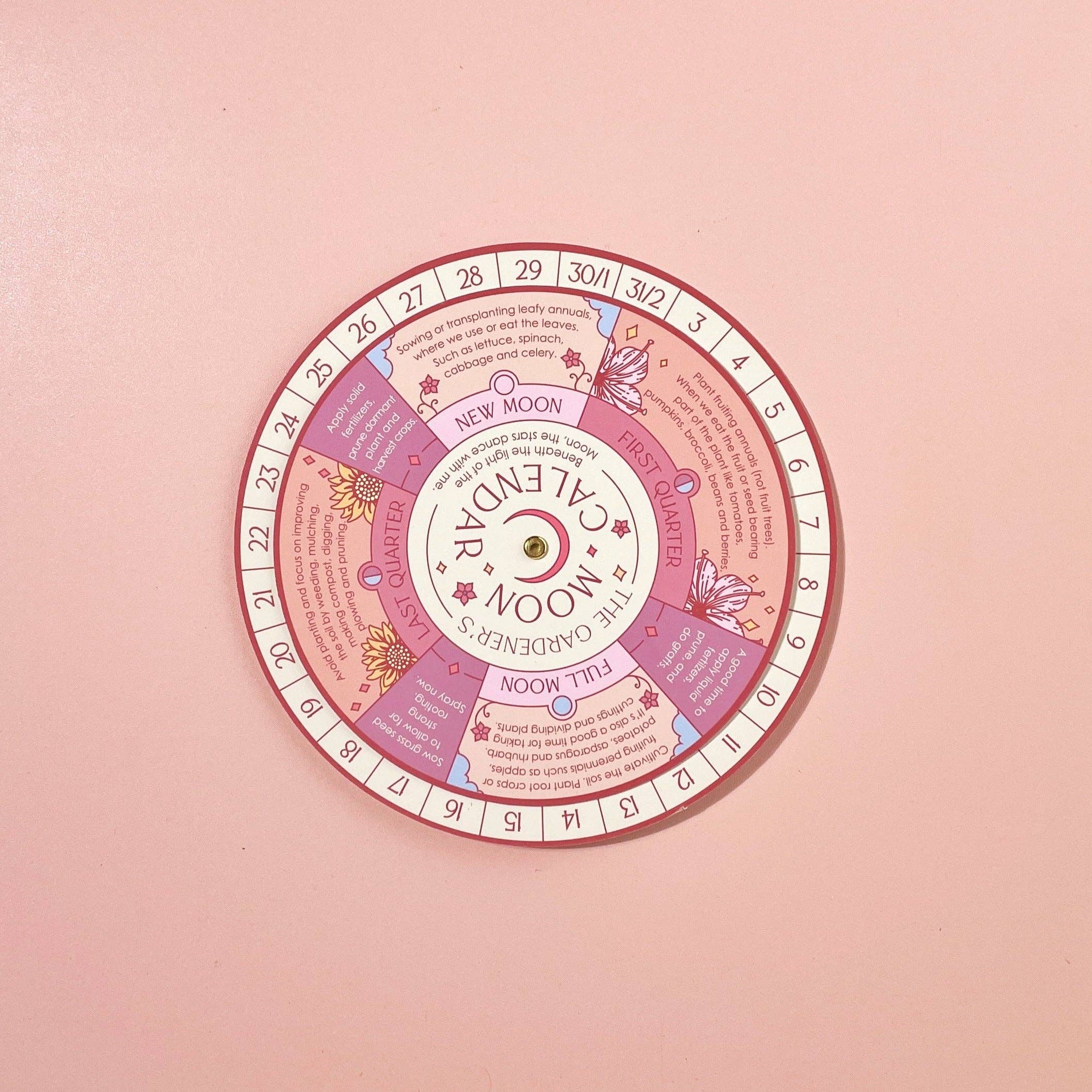 Moon Calendar Spinner Planting Guide