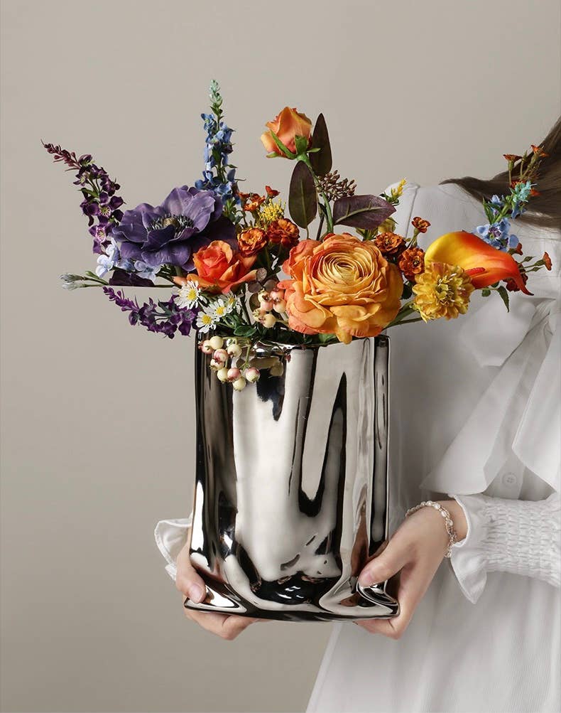 "Le Papier" - Mirror Paper Bag Vase