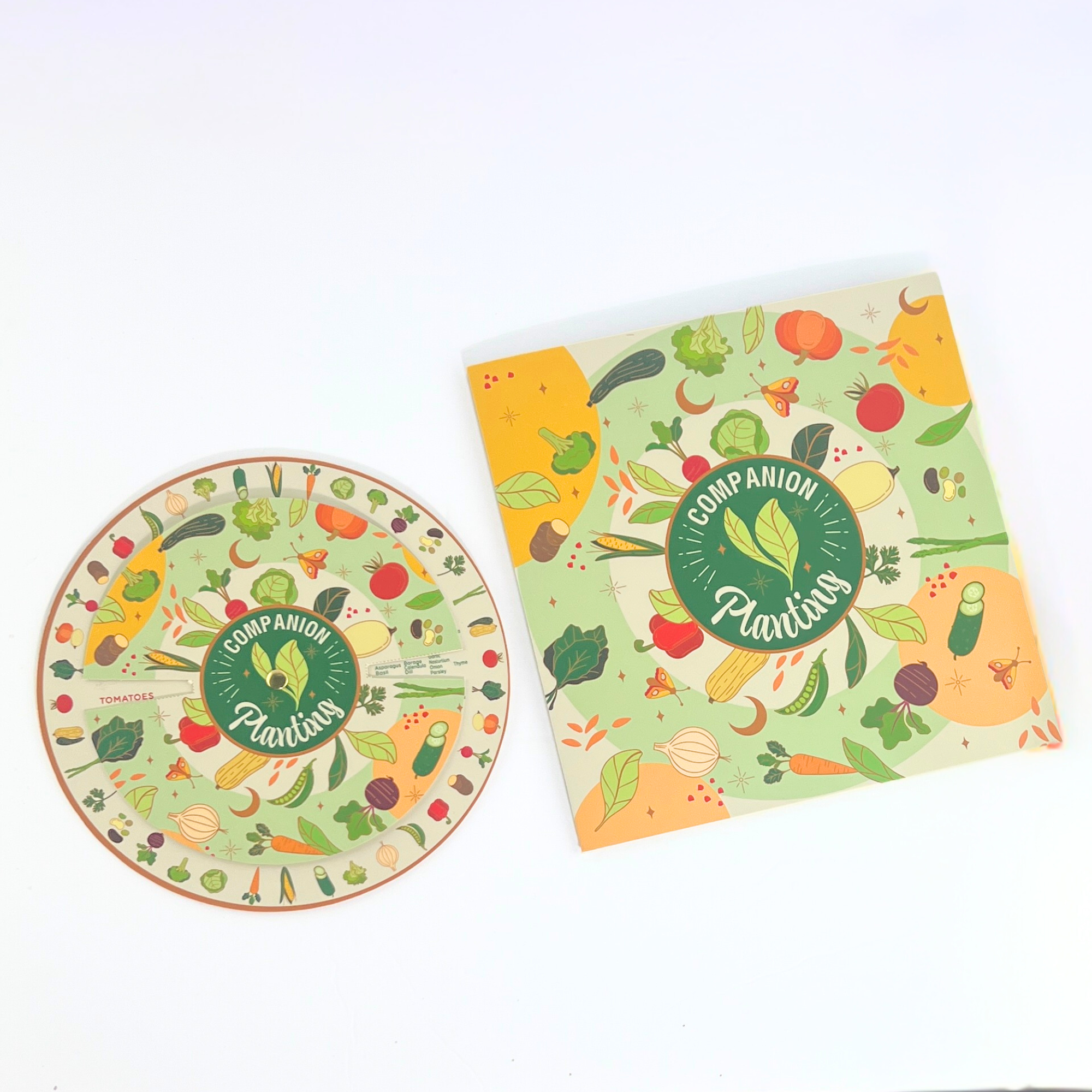 Companion Planting Spinner Card – Garden Guide for Thriving Crops & Natural Pest Control