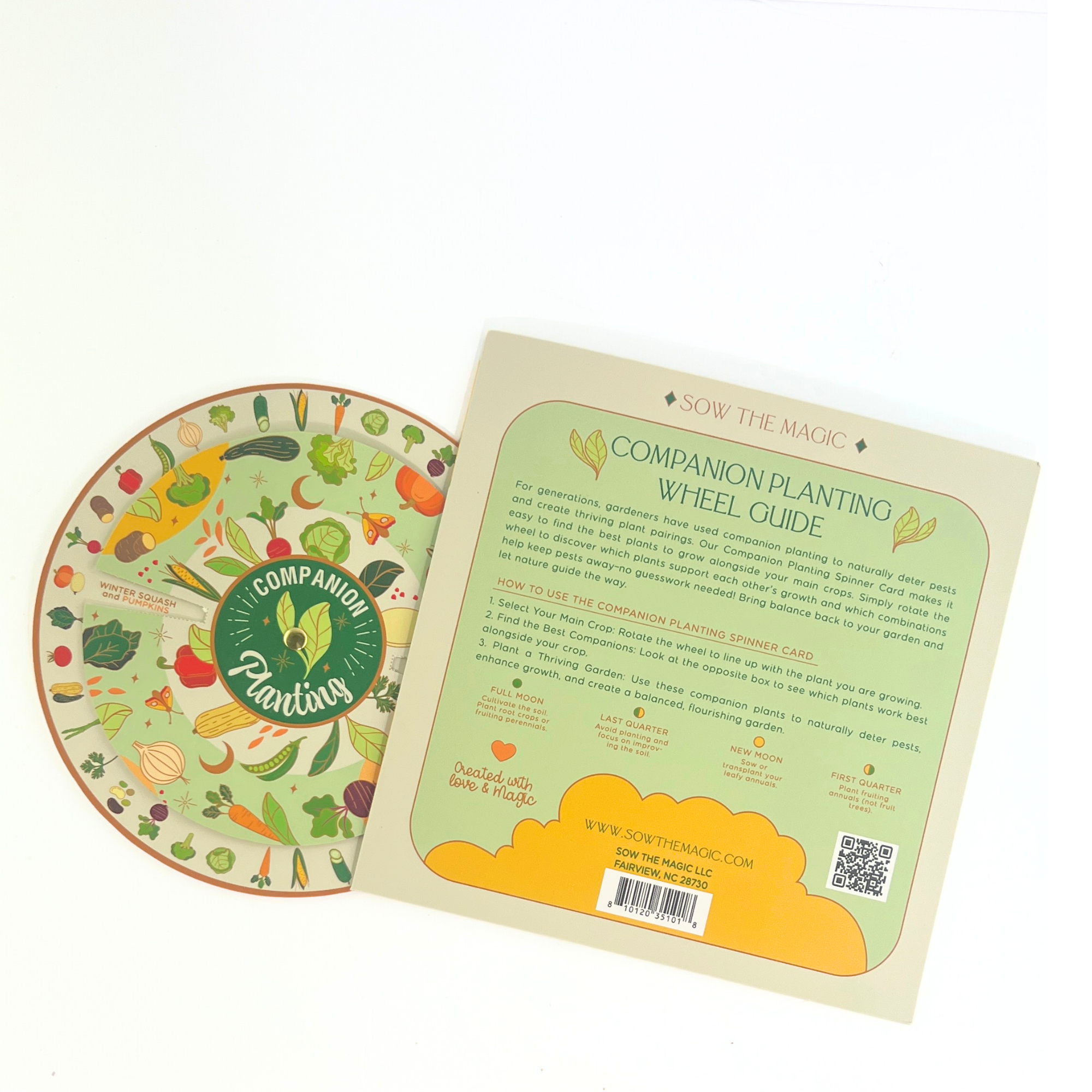 Companion Planting Spinner Card – Garden Guide for Thriving Crops & Natural Pest Control