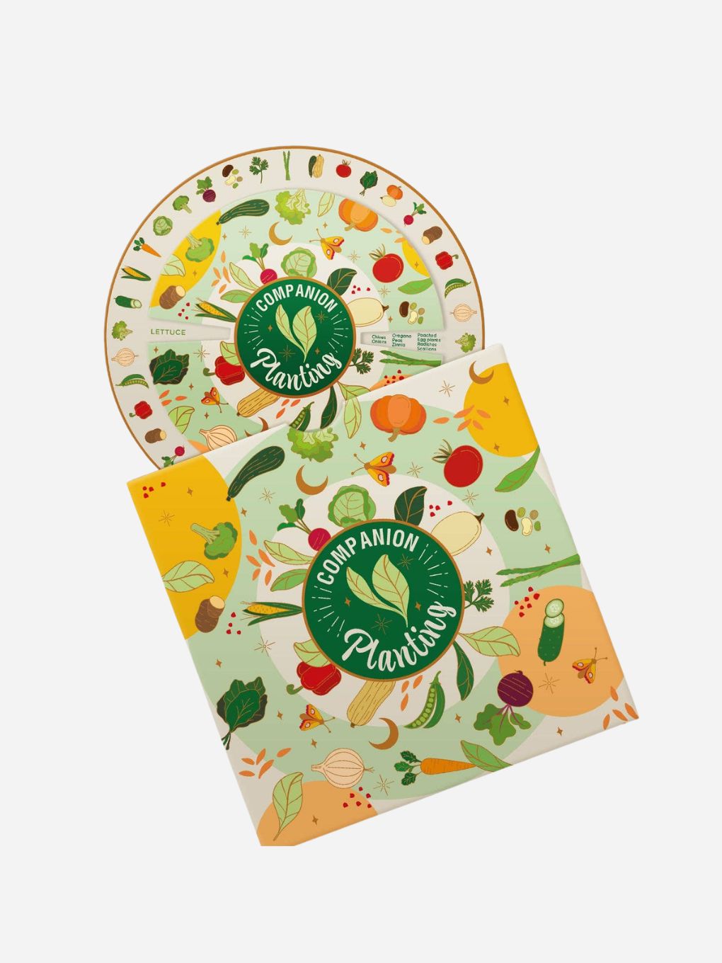 Companion Planting Spinner Card – Garden Guide for Thriving Crops & Natural Pest Control
