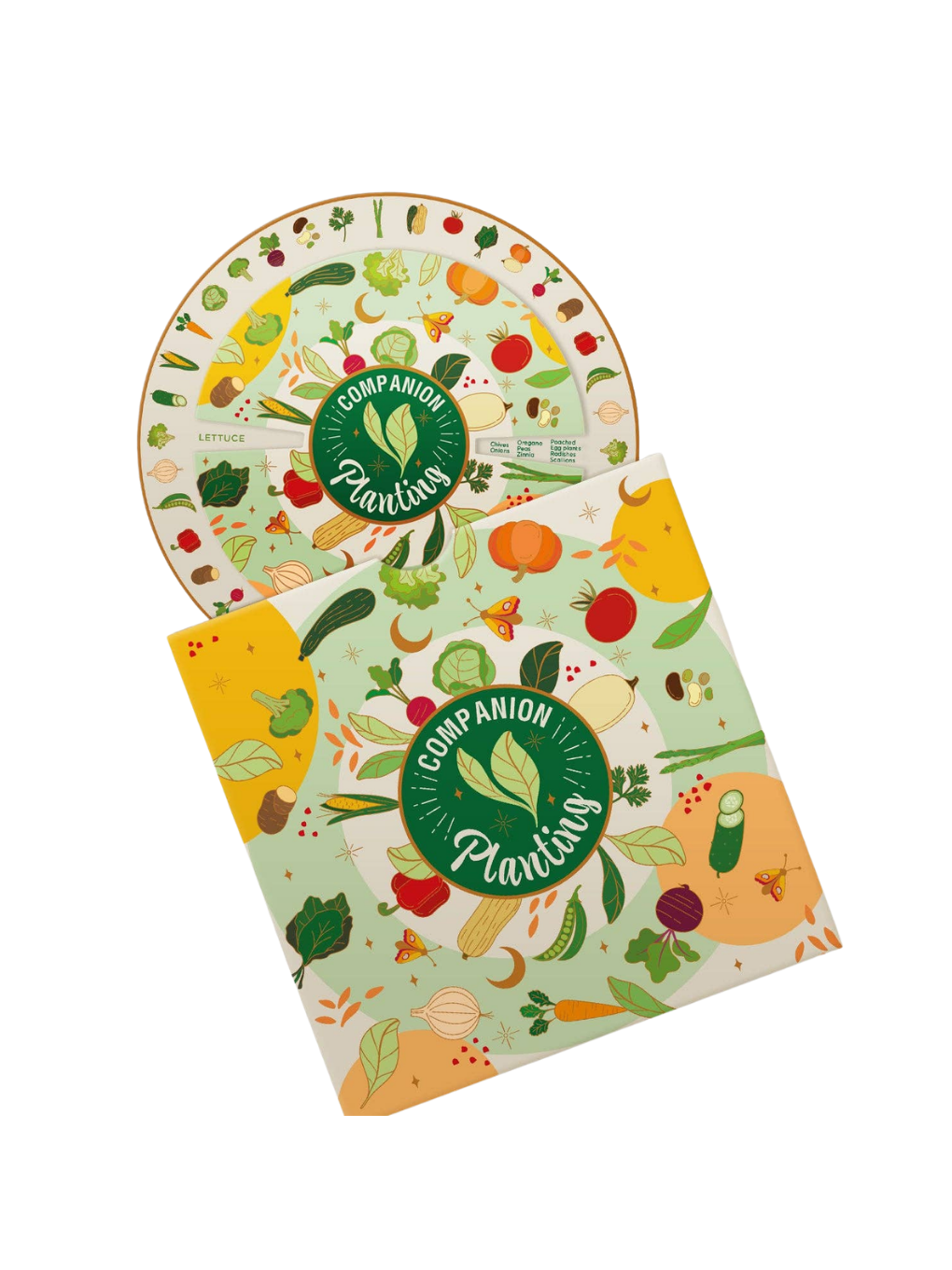 Companion Planting Spinner Card – Garden Guide for Thriving Crops & Natural Pest Control