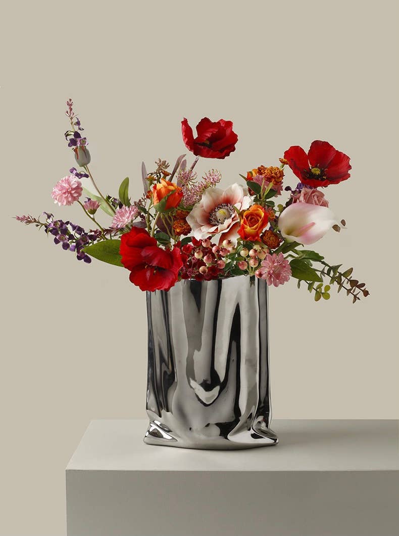 "Le Papier" - Mirror Paper Bag Vase