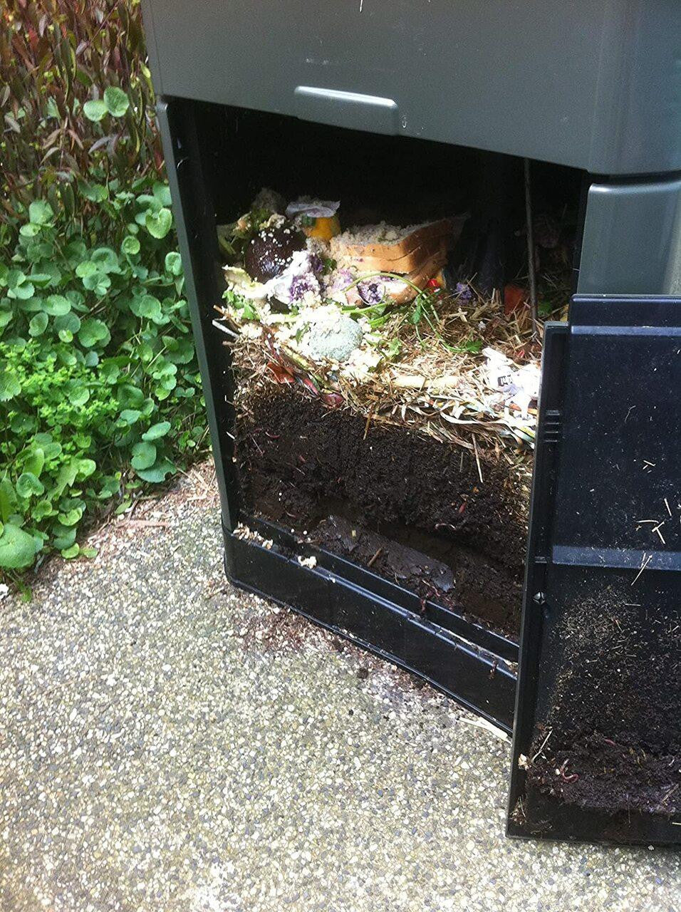 Aerobin 400 Litre compost bin by Aerobin, showing the green rectangular compost container with lid and ventilation features.