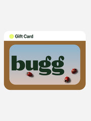 Bugg Virtual Gift Voucher featuring the Bugg logo and a sleek design, ideal for gifting through the Bugg platform.