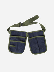 Bugg limited edition denim tool pouch with multiple compartments and sturdy zipper for organizing tools.