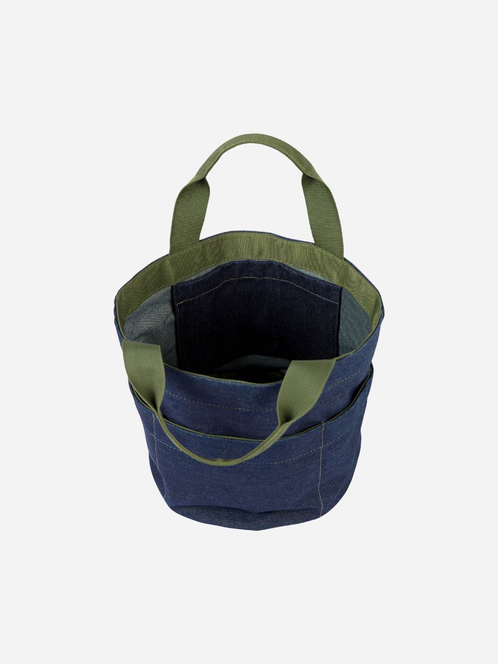 Bugg limited edition denim tote bag with sturdy handles and spacious interior, stylishly designed for everyday use.