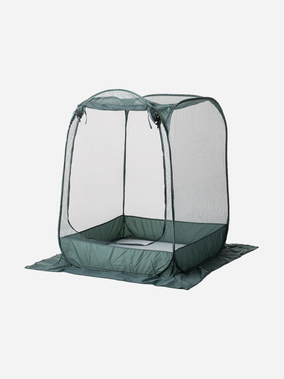 Bugg net garden cloche tunnel measuring 1m x 1m x 1.25m, showcasing durable mesh for protecting plants in the garden.