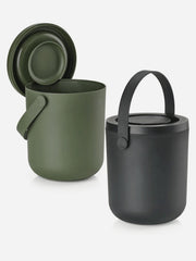 Black Bugg NZ Composter Caddy in 3L size, compact container with lid for kitchen composting or waste collection.
