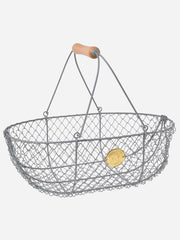 Sophie Conran Large Harvest Basket by Burgon & Ball, woven with sturdy handles for gathering garden produce — Bugg