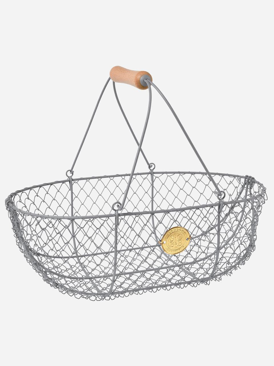 Sophie Conran Large Harvest Basket by Burgon & Ball, woven with sturdy handles for gathering garden produce — Bugg