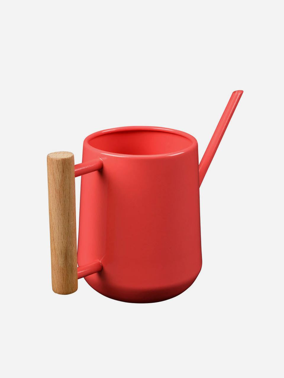 Coral indoor watering can by Burgon & Ball with a classic design, ideal for watering houseplants and indoor gardens.