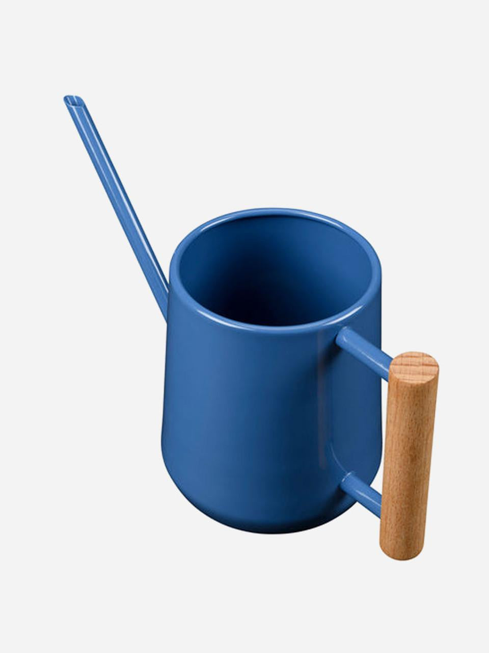 Indoor watering can by Burgon & Ball in Cotswold Blue, with a classic design and curved handle for easy watering indoors.