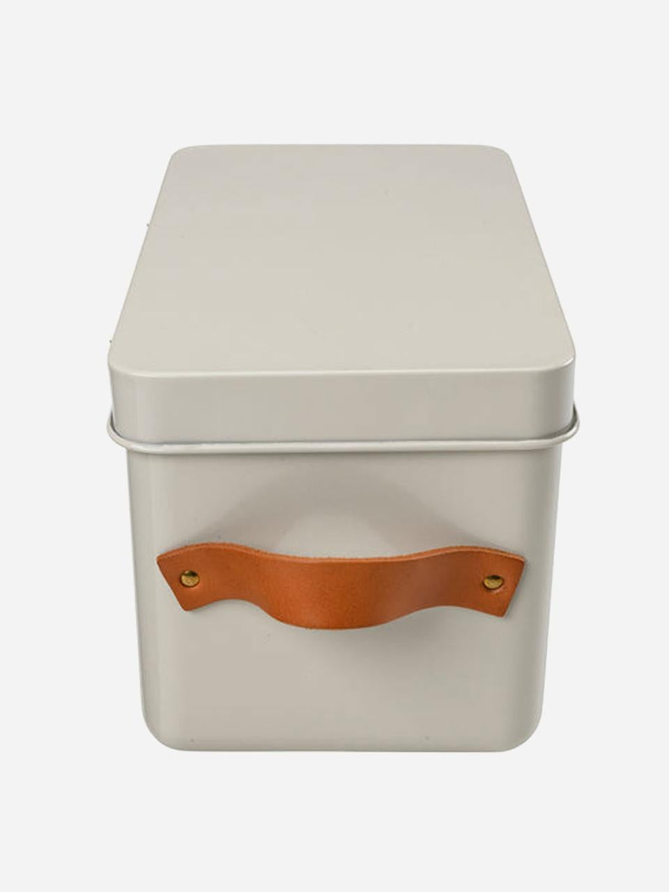 Burgon & Ball mushroom-shaped seed packet storage tin with vintage-inspired design and secure lid for garden seed organization.