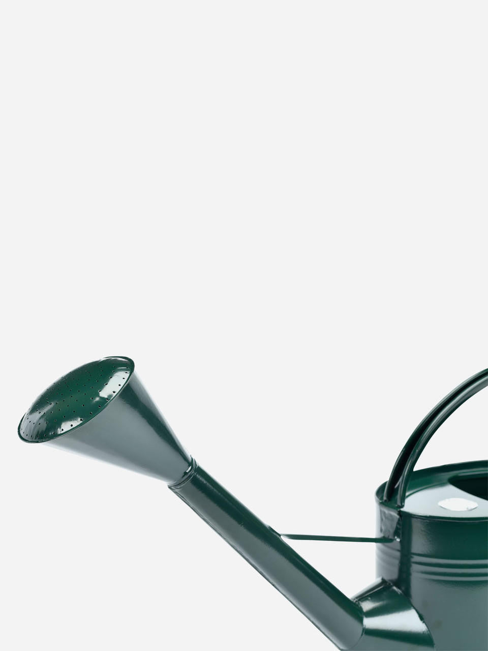 Green Burgon & Ball Waterfall 9 Litre watering can with a long spout for easy garden watering.