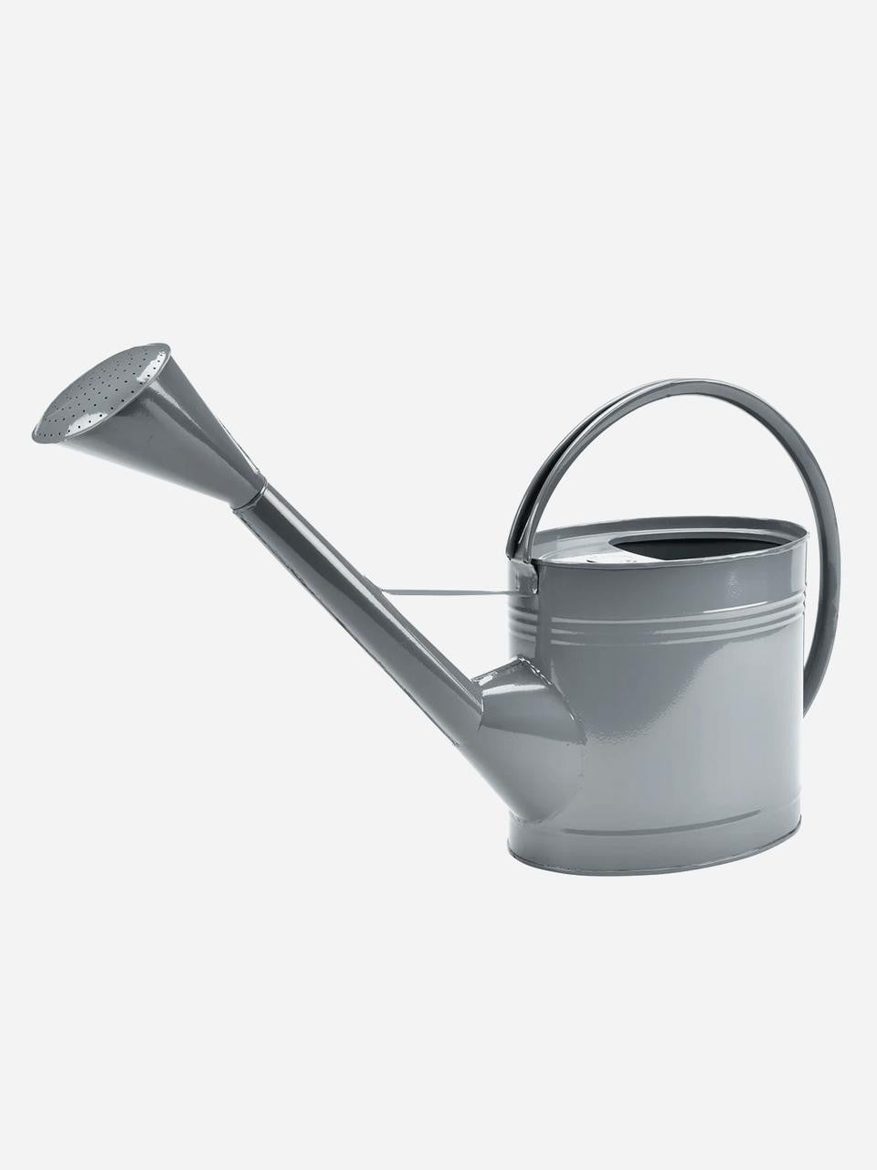Green Burgon & Ball Waterfall Watering Can, 9 Litre, with ergonomic handle and spout for easy watering of garden plants.