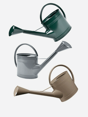 Green Burgon & Ball Waterfall Watering Can, 9 Litre, with a long spout for easy watering of plants and garden beds.
