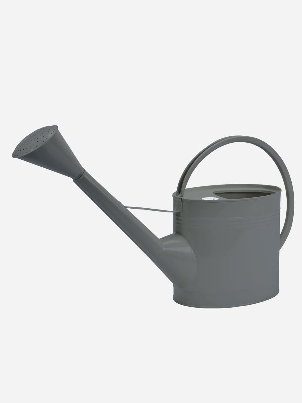 Green Burgon & Ball Waterfall Watering Can, 9 litre, with curved handle and spout for easy garden watering.
