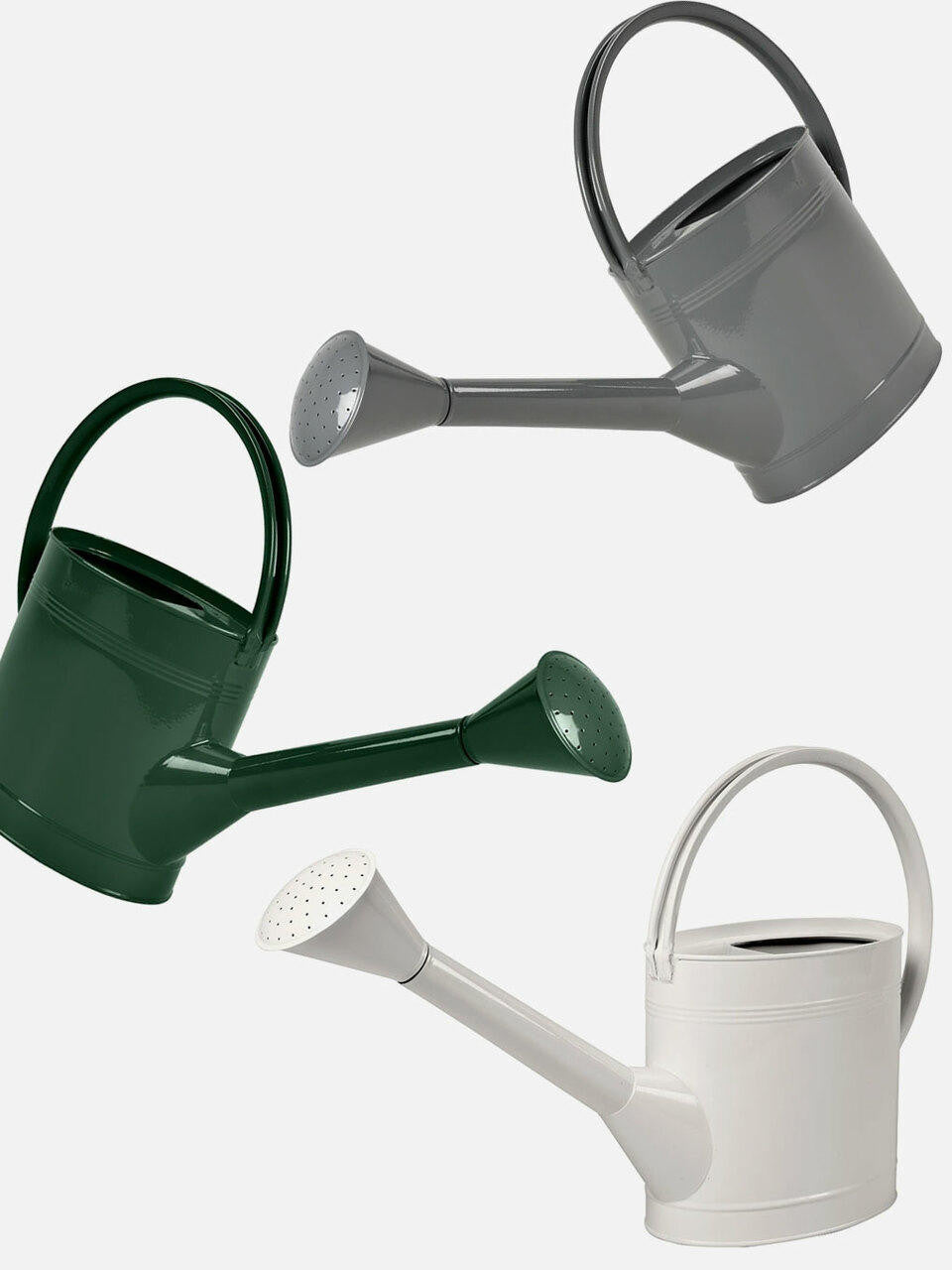 Burgon & Ball 5 Litre Waterfall Watering Can with curved handle and spout for easy watering of garden plants and flowers.