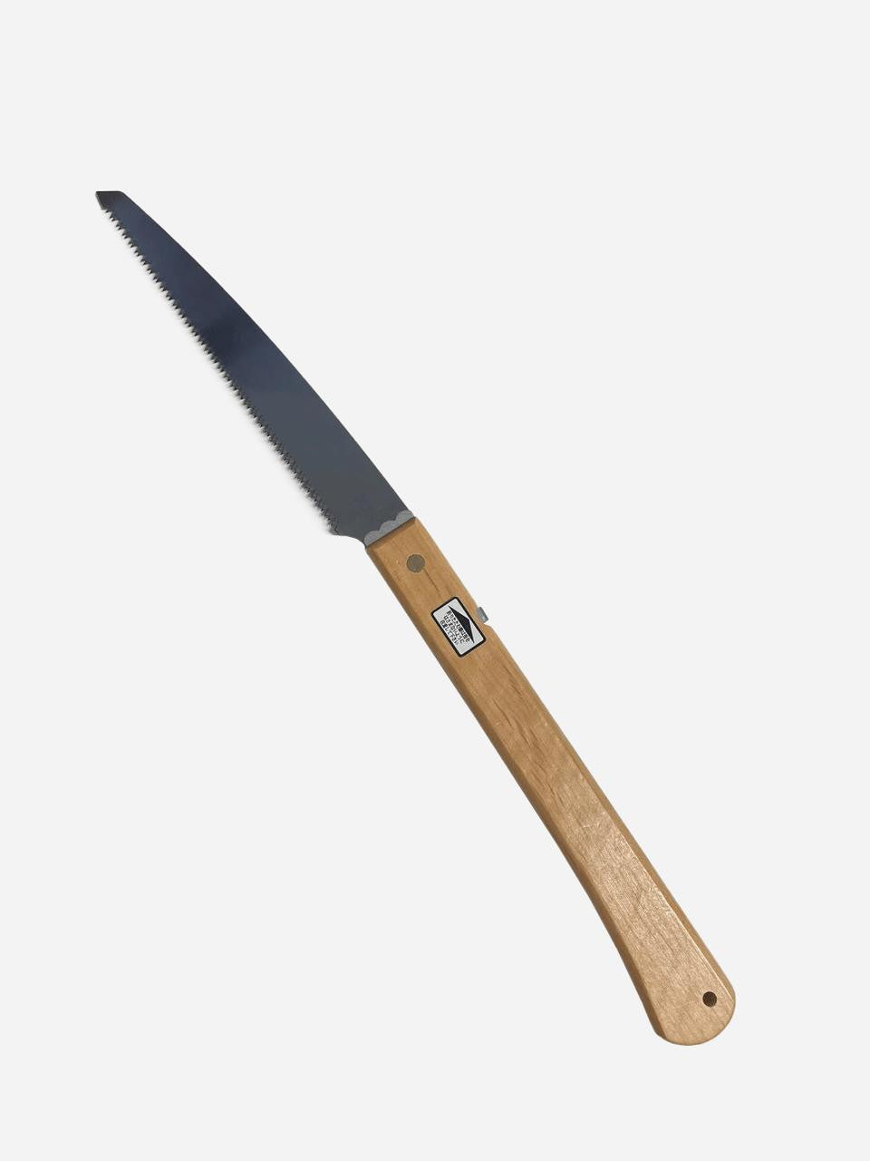 Folding pruning saw with large teeth from Elephant Tools, showcasing its compact design and sharp cutting blade for garden use.