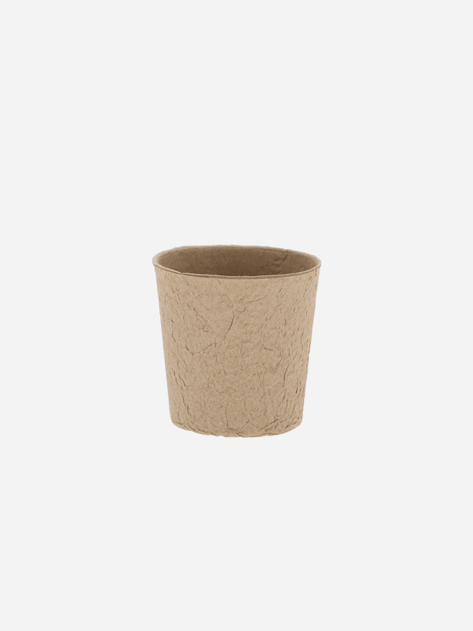 Small round grow pot by Esschert Design, featuring a simple, smooth ceramic design in white with a drainage hole.