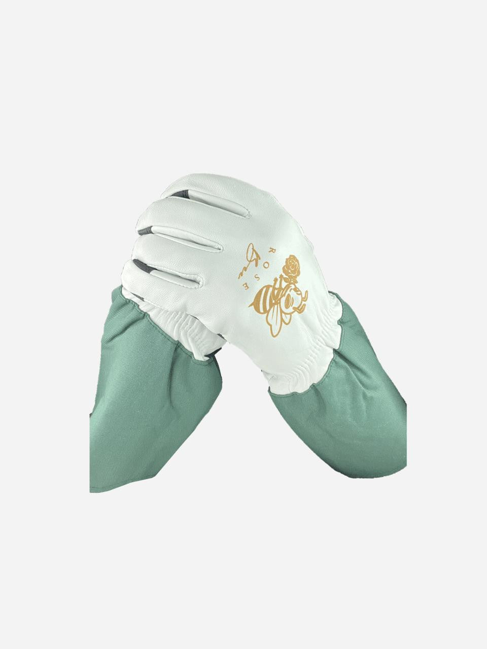 Garden Keepers Rose Bee Gloves for ladies, medium size, pink and floral design, ideal for gardening and outdoor activities.