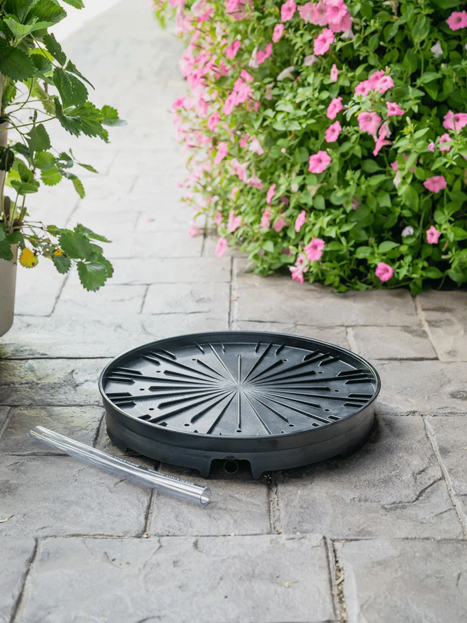 GreenStalk spinner without wheels, vibrant green color, showcasing a smooth, wheelless gardening accessory.