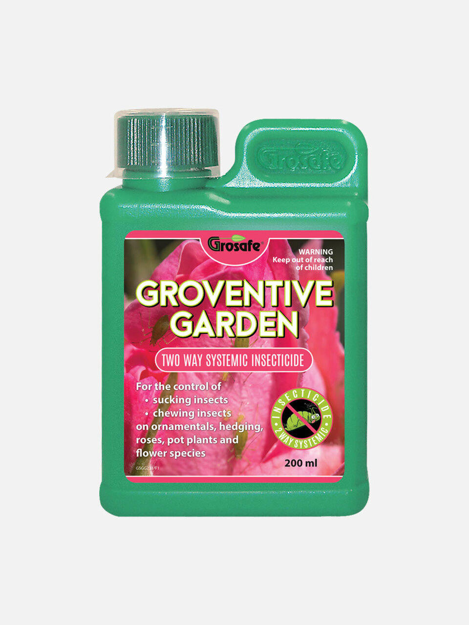 Grosafe GroVentive Garden 500ml bottle with garden pest control solution for healthy outdoor plants