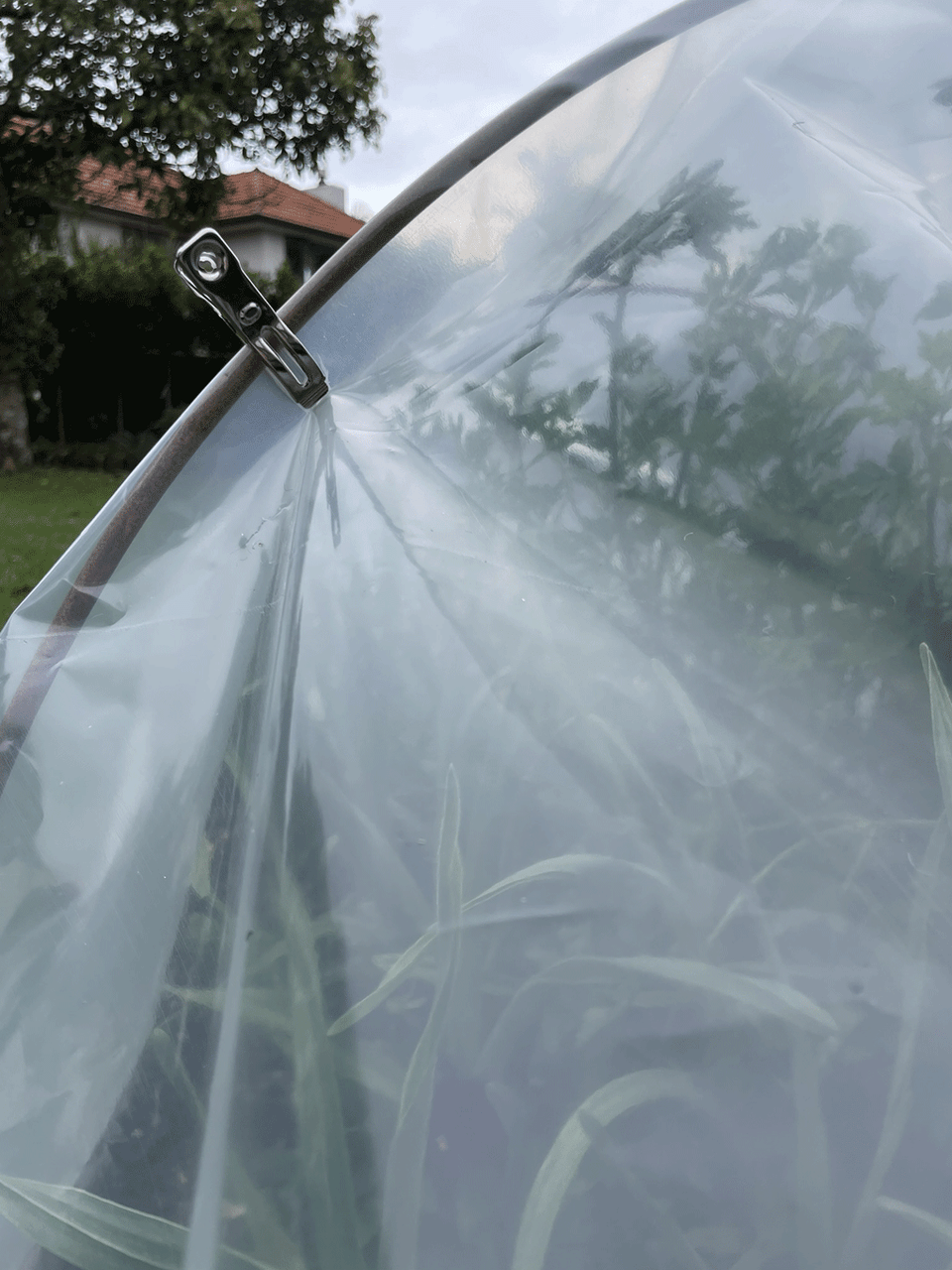 Gubba 1m and 2m poly cover in clear plastic, designed for protecting items from dust and moisture.