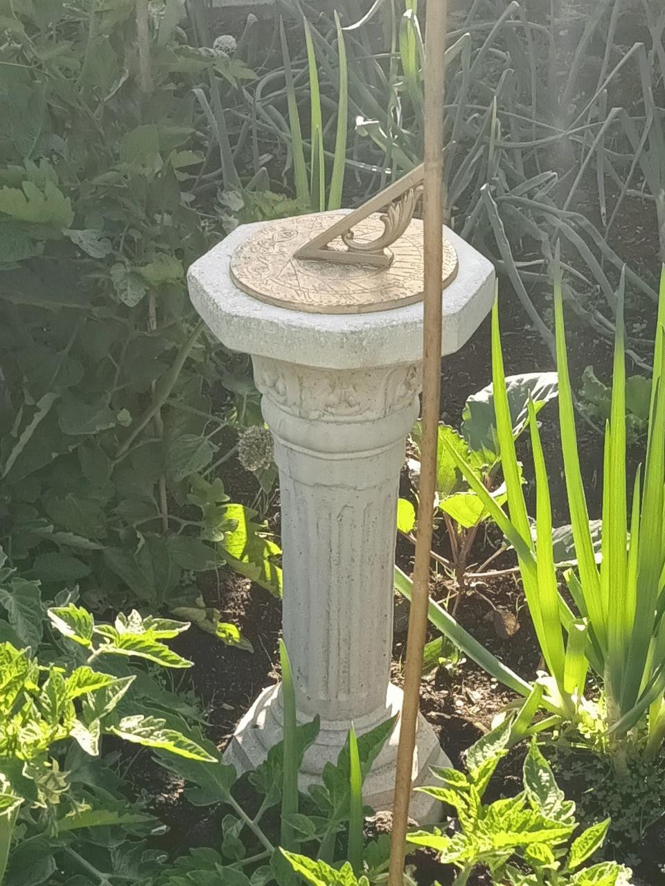 Brass Sundial medium 200mm showing classic circular form and engraved time markings — Bugg