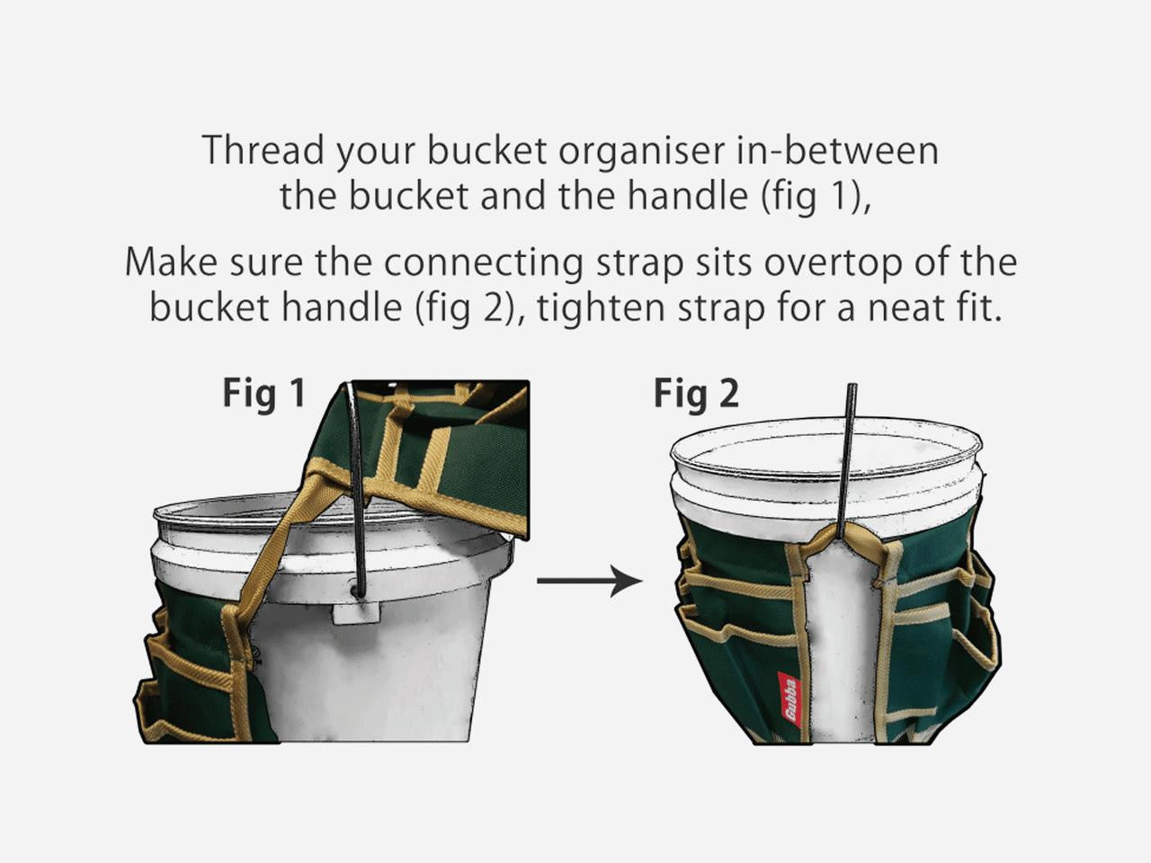 Bucket Organiser showing storage layout for garden tools and accessories — Bugg