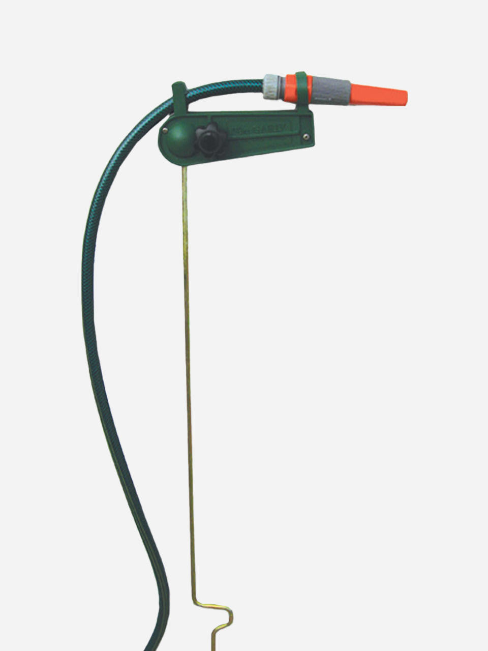 Gubba Dugard hose holder mounted on a wall, designed for outdoor garden or patio use to organize garden hoses.