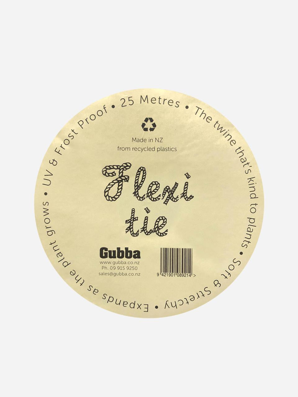 Flexi-tie in black showing flexible locking design for training and securing garden plants — Bugg