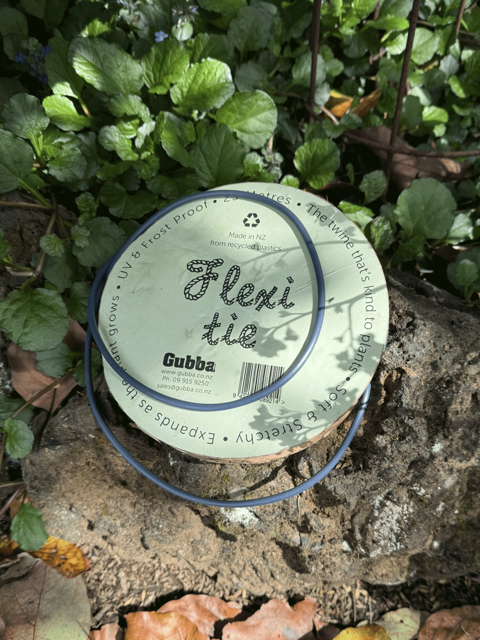 Flexi-tie in black for tying plants, bundling stems, and securing garden supports — Bugg