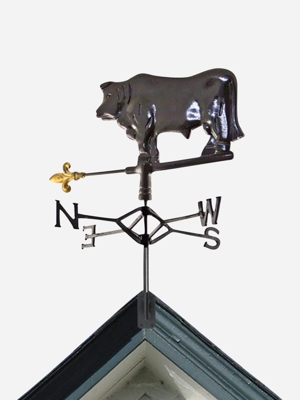 Gubba Weathervane Bull in metal, handsome farm-inspired design for garden and outdoor display — Bugg