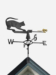 Gubba Weathervane Cat in metal, charming feline design for garden and outdoor decoration — Bugg