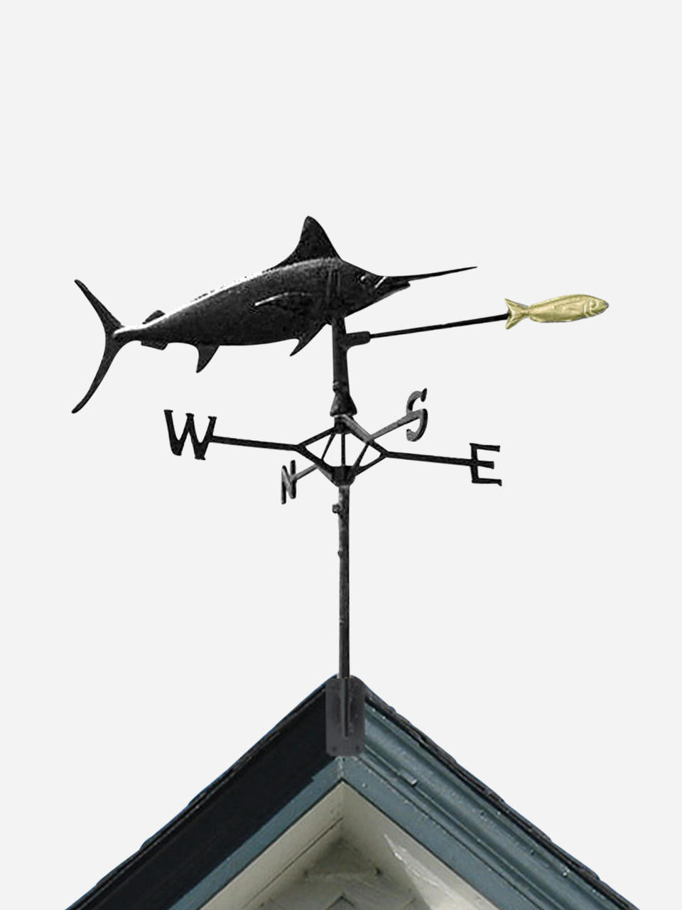 Gubba Weathervane Marlin in metal, striking fish design for garden and coastal outdoor display — Bugg