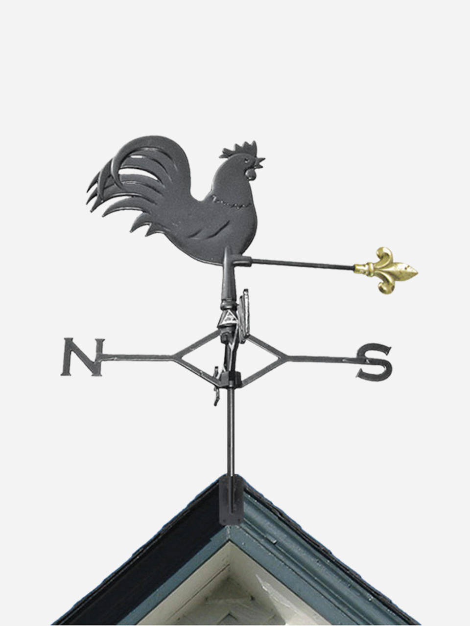 Gubba Weathervane Rooster in metal with detailed casting for garden and outdoor decoration — Bugg