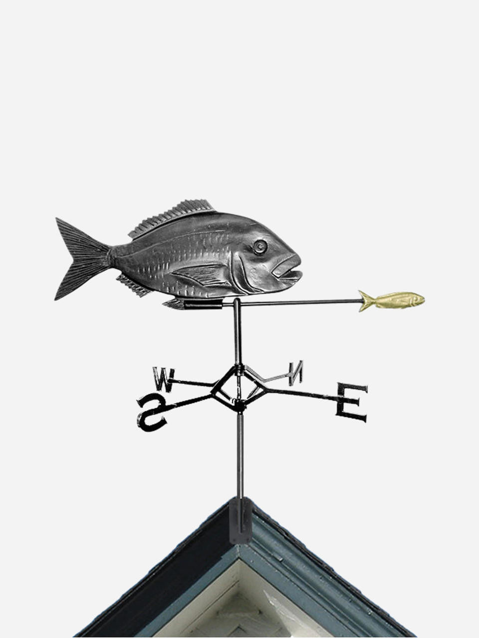 Gubba Weathervane Snapper in metal, NZ fish design for garden and outdoor display — Bugg
