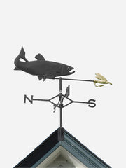 Gubba Weathervane Trout in metal, elegant fish design for garden and outdoor display — Bugg