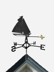 Gubba Weathervane Yacht in metal, nautical design for garden and coastal outdoor display — Bugg