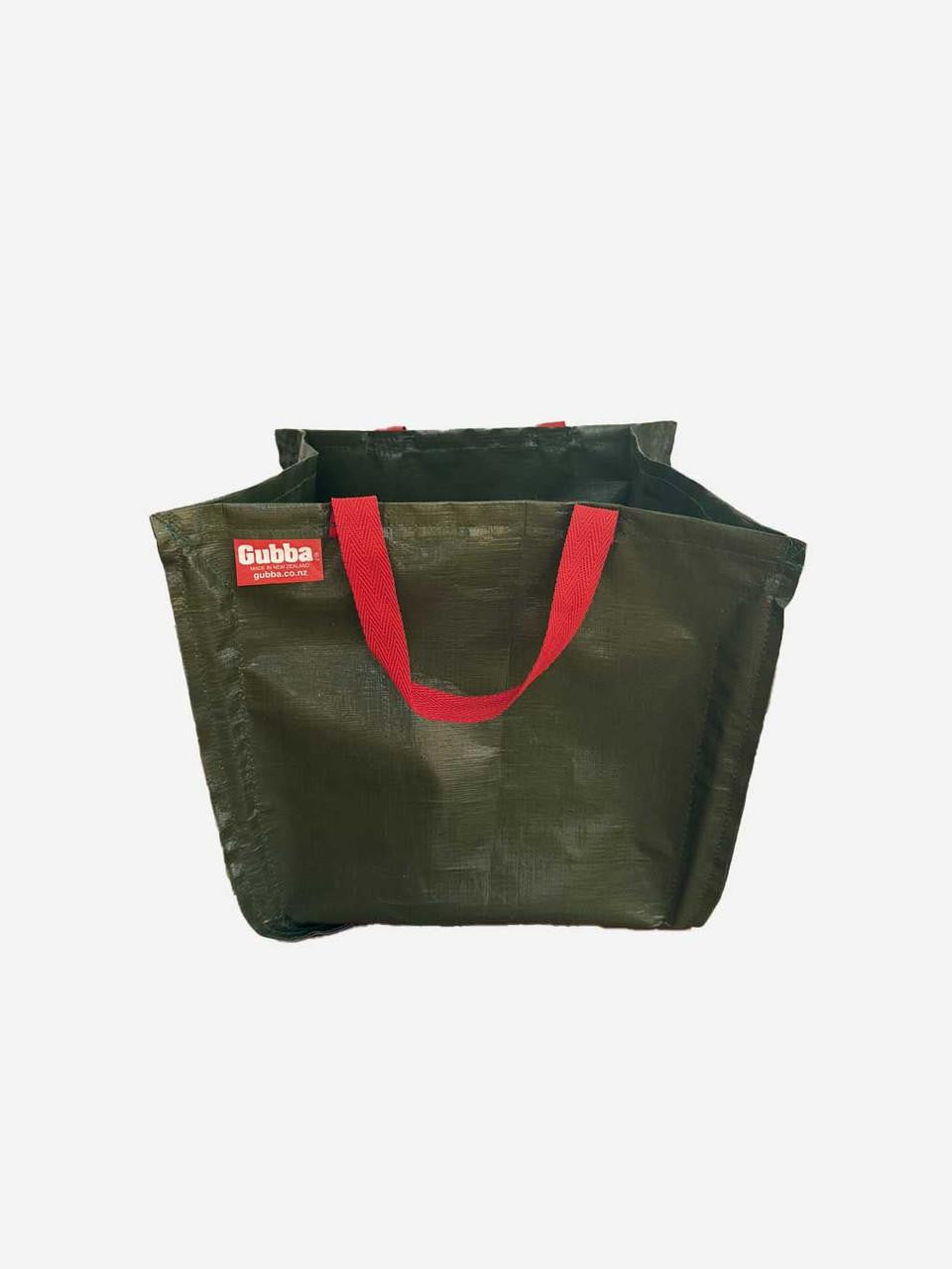 Red Gubba Anything Bag with multiple compartments and adjustable strap, designed for versatile storage and everyday use.