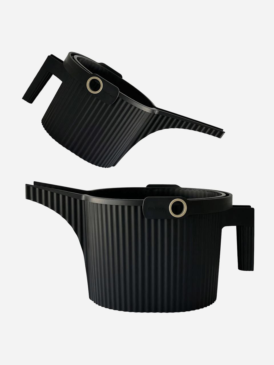 Black Hachiman Garden Beetle Watering Can with a compact 1.5L capacity, designed for easy watering and garden use