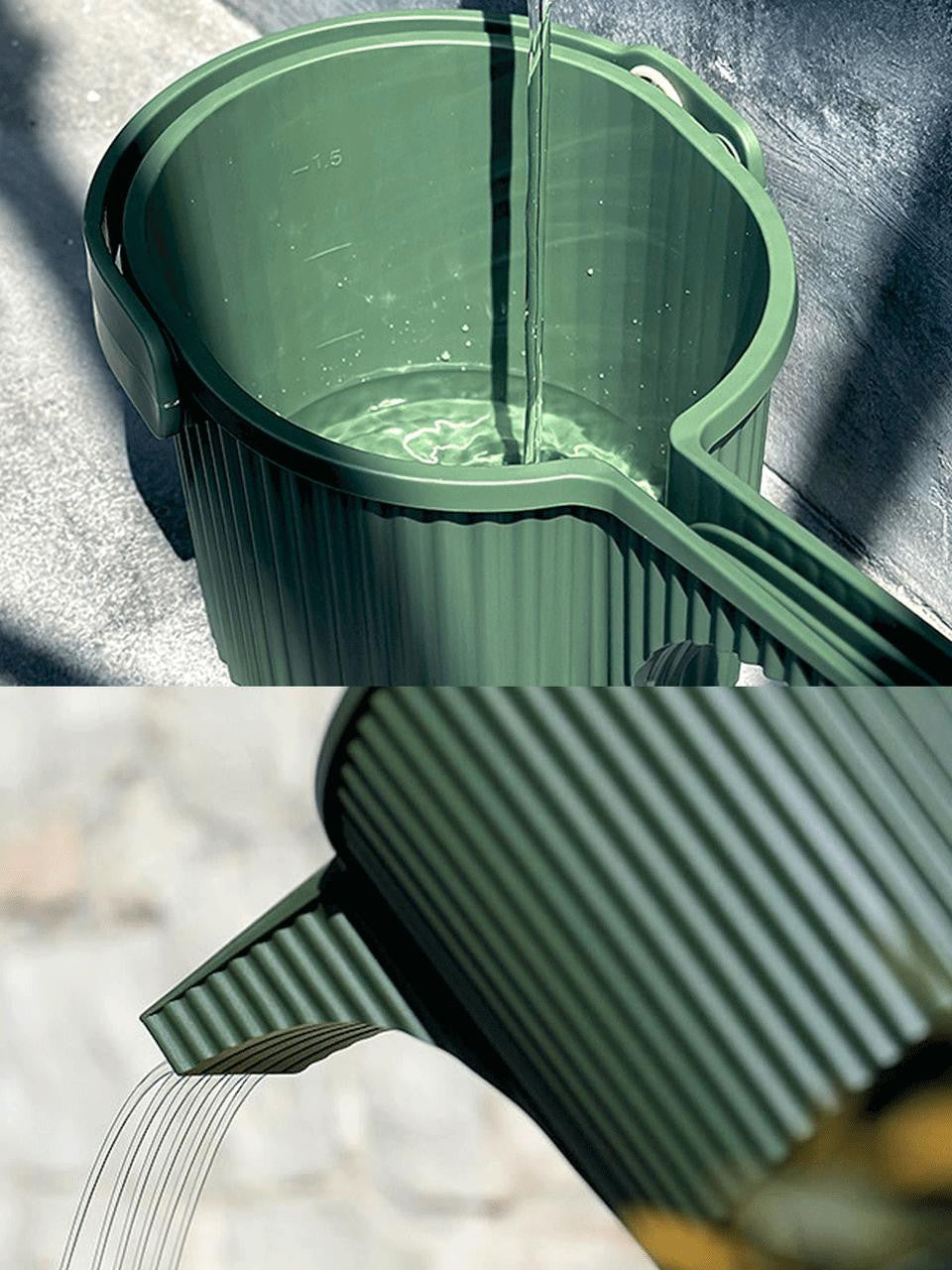 Green Hachiman Garden Beetle Watering Can with 1.5L capacity, featuring a compact design for easy watering.