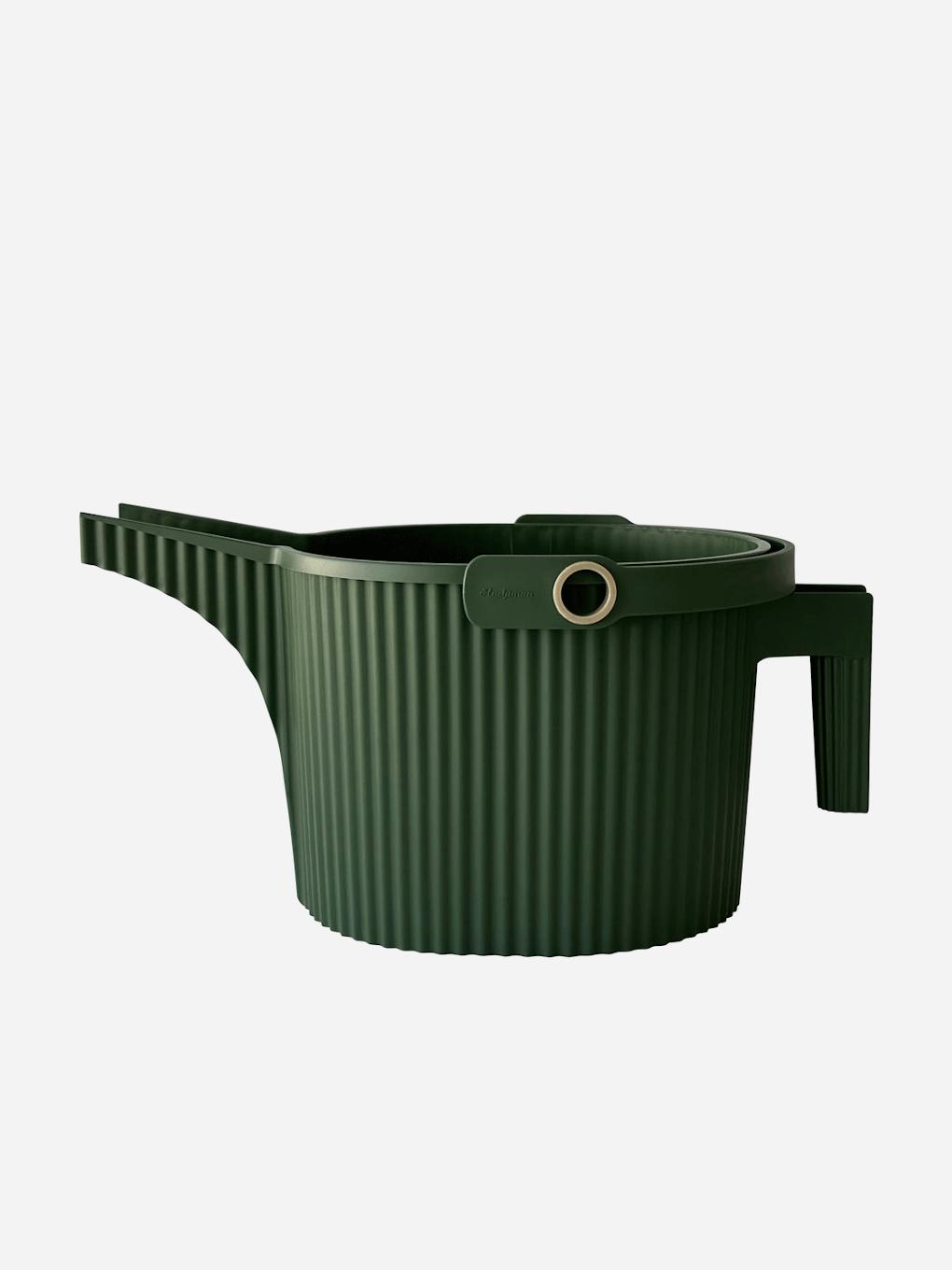 Green Hachiman Garden Beetle Watering Can with a small 1.5L capacity, featuring a unique beetle-shaped design for easy watering.