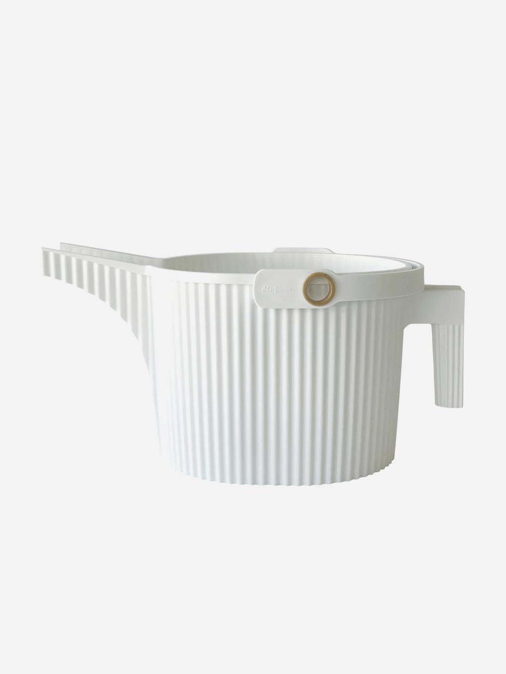 White Hachiman Garden Beetle Watering Can with 1.5L capacity, featuring a compact design for easy watering.