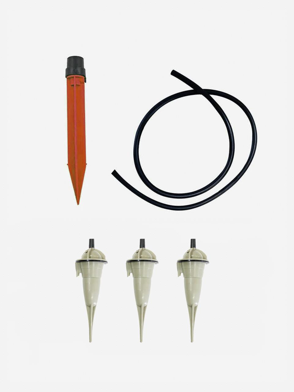 Iriso drip feed bottle watering system, 3-pack, for automatic plant watering with adjustable flow, ideal for garden and potted plants.