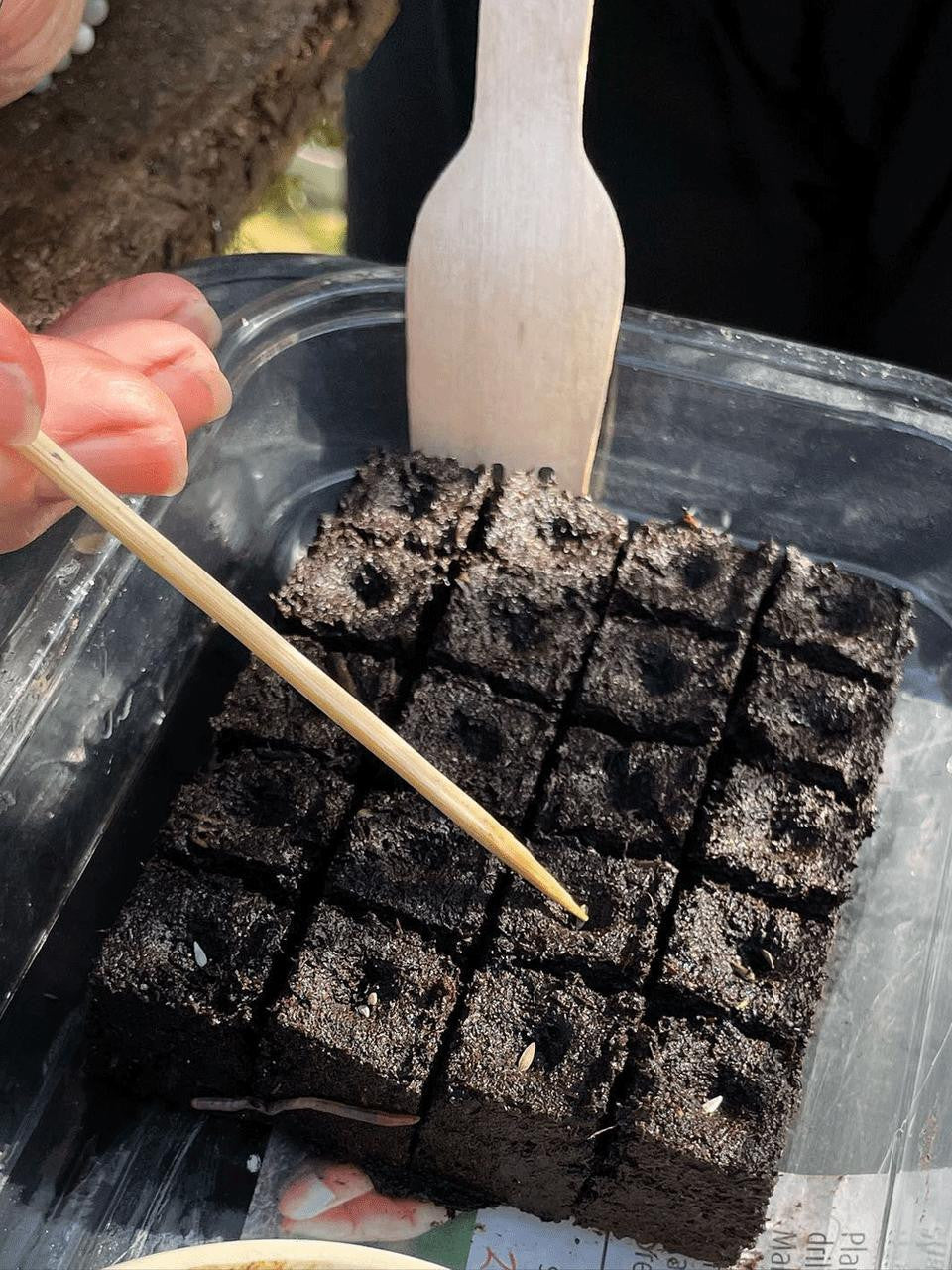 Ladbrooke Soil Blocker Micro 20 showing the compact soil blocking tool with handles for gardening and seed starting.