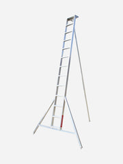 Landquip Allite 12-foot ladder with straight top step, lightweight aluminum construction for safe climbing and versatile use.