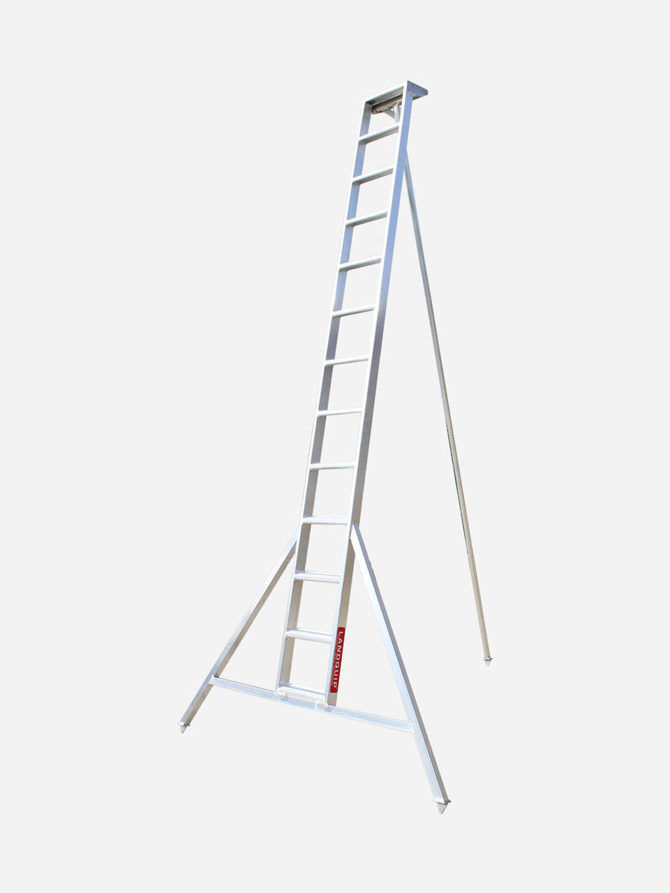 Landquip Allite 12-foot ladder with straight top step, lightweight aluminum construction for safe climbing and versatile use.
